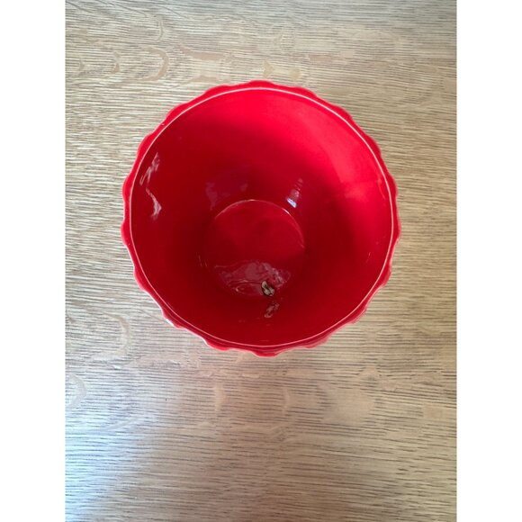 Red Ceramic Flower Pot 5.0 Bromeliad Designer By Masterpiece Flower Co.; 6" Tall - Picture 4 of 7